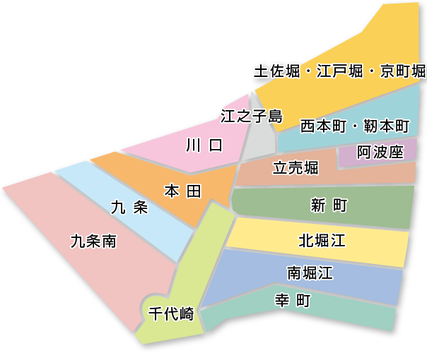 大阪市西区の地図